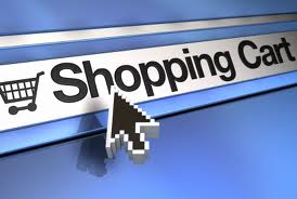 A computer cursor hovering over the words "Shopping Cart."