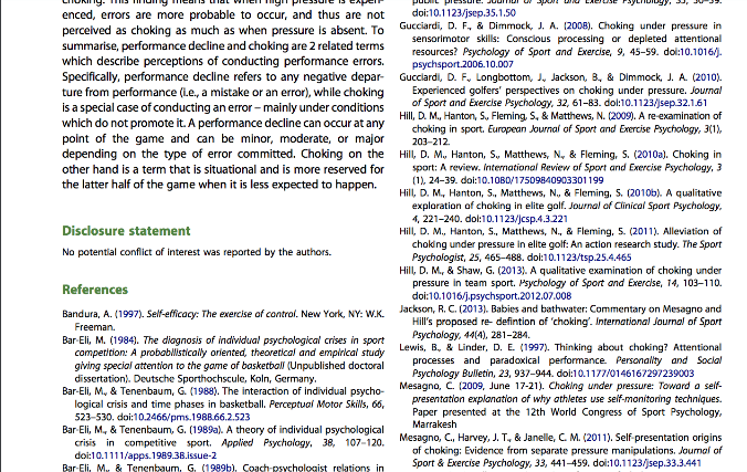 Screenshot of an article's References section with many active links to other articles included in the citation.