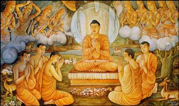 Buddha teaching at Sarnath