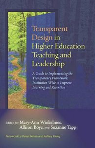 Book cover image of Transparent Design in Higher Education Teaching and Leadership